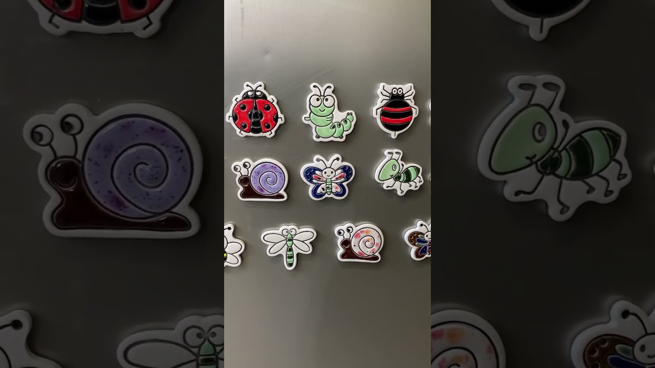 WOW Ceramic magnets 🤩 #ceramic #porcelain #diy #handmade #laneyscraftingcreations #viralvideo