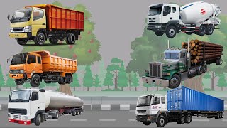 Download lagu Macam macam mobil truck dump truck  mixer truck loging truck container truck tanker truck tronton mp3