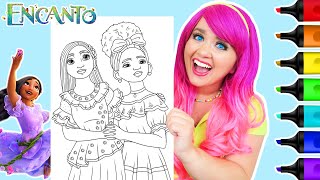 Coloring Encanto Isabela & Dolores | Prismacolor Paint Markers