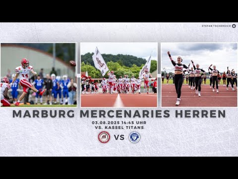 5. Heimspiel der Marburg Mercenaries in der Regionalliga Mitte 2025 gegen die Kassel Titans