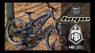 Mais oui c'est vrai, le VTT Hope "HB 160" est en test et en vente chez BIKE & TEST