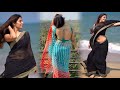 Beautiful South Indian Actress Kushitha Kallapu Hot Transparent Black Saree Beach Photoshoot Video