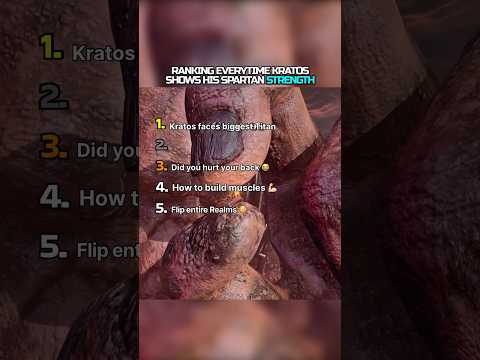 Ranking Everytime Kratos Shows His Spartan Strength #godofwar #godofwarragnarok #ragnarok #kratos