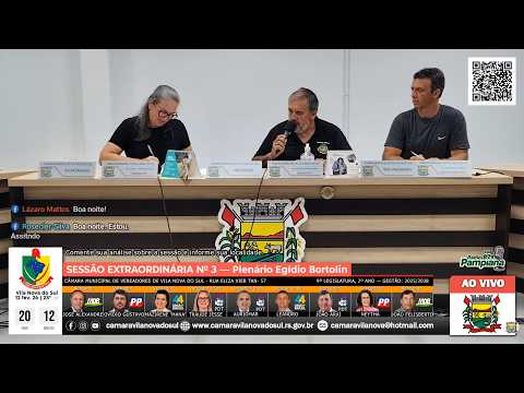 🟢 SESSÃO EXTRAORDINÁRIA № 3 — VILA NOVA DO SUL | 12.FEV.26 #tvcâmara