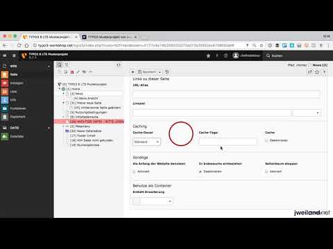 TYPO3 8.7 für Redakteure - Teil 19  Die Seiteneigenschaften - Verhalten