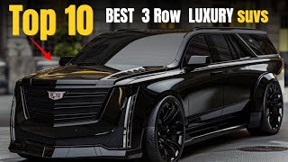 Top 10 BIGGEST LUXURY Family SUVs 2025 | Best 3 Row Family SUVs