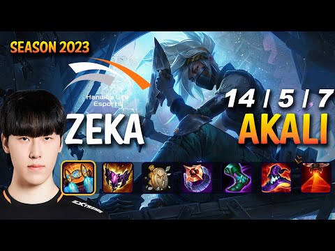 HLE Zeka AKALI vs ORIANNA Mid - Patch 13.21 KR Ranked