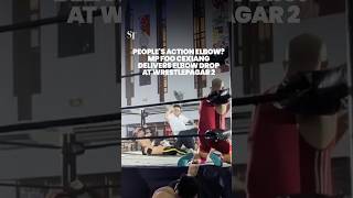 MP Foo Cexiang delivers elbow drop as he joins Huncles in the ring for WrestlePagar 2