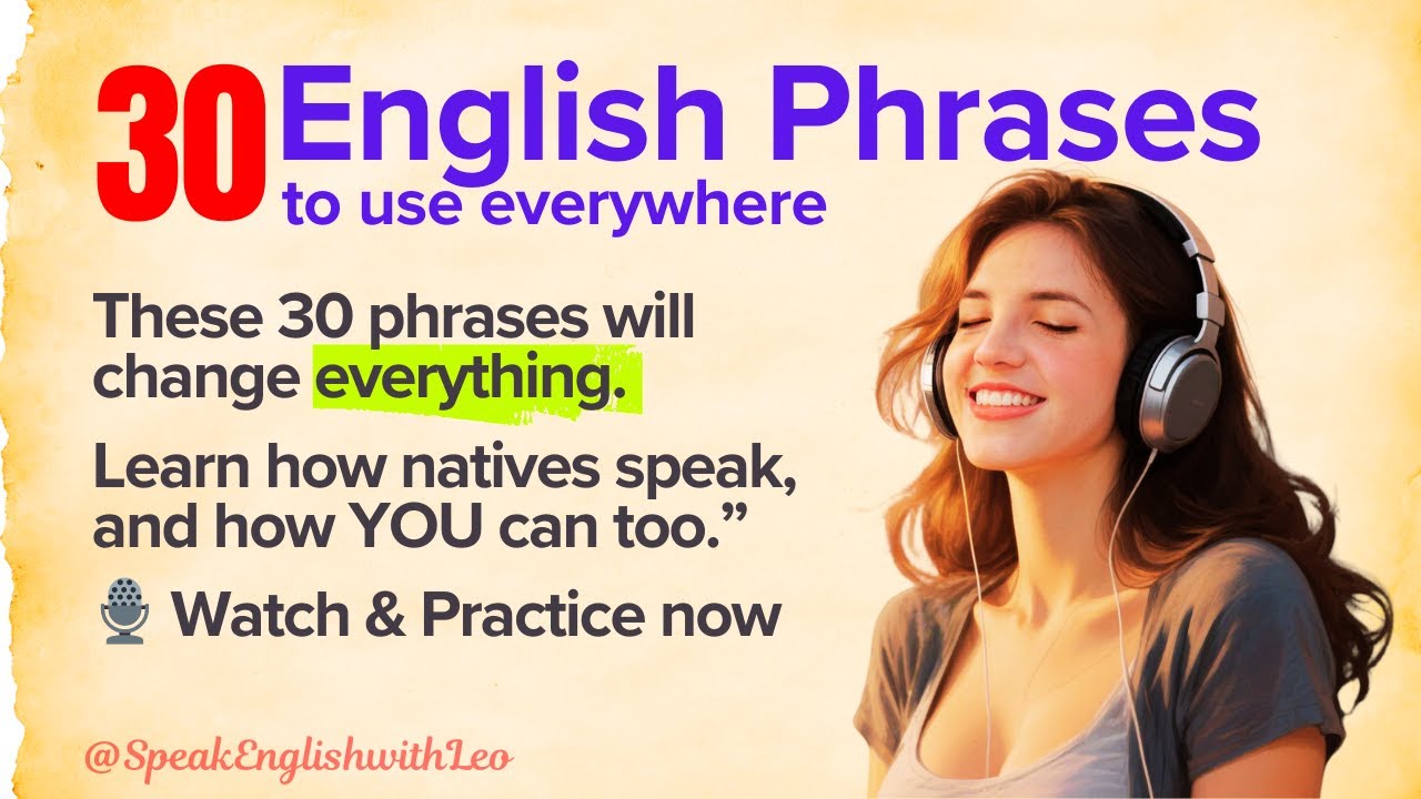 🎧 30 English Phrases for Daily Conversations ✅ English Listening & Speaking Practice A1 A2 level