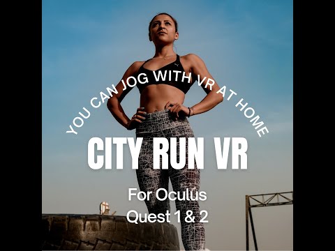 City Run VR Gameplay !!! - Jogging in the Evening with Light Rain !