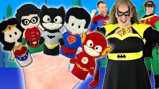 Superheroes Finger Family Song - Superman, Batman, Spiderman, Hulk & more!