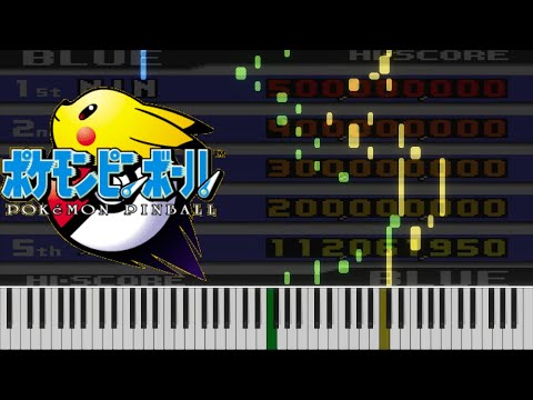 【ピアノアレンジもどき】16.ネームエントリー【ポケモンピンボール】/【Pokémon Pinball】Name Entry【Piano MIDI】