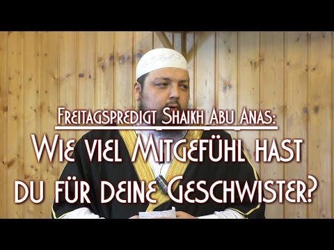 WIE VIEL MITGEFÜHL HAST DU FÜR DEINE GESCHWISTER? mit Shaikh Abu Anas am 06.02.2015 in Braunschweig