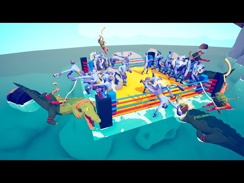 CROCODILES vs EVERY UNIT (Battle In The Middle Of The Sea) 🌊🐊 | Totally Accurate Battle Simulator