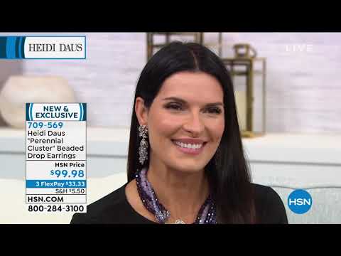 Heidi Daus "Perennial Cluster" Beaded Drop Earrings