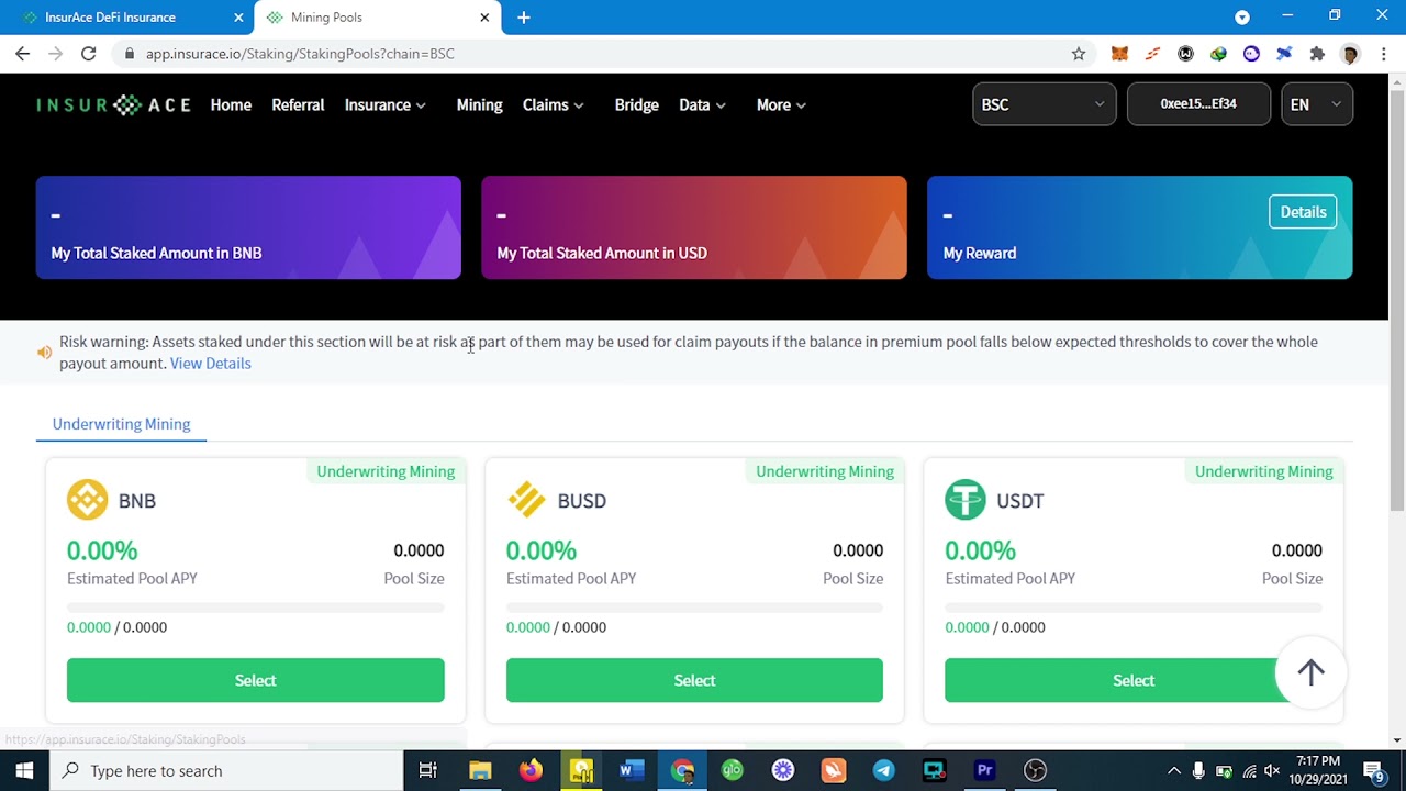 INSURACE.IO DAPP WALKTHROUGH