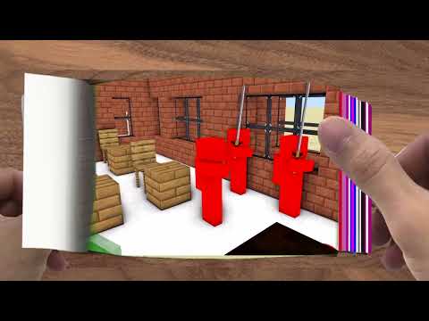 FLIPBOOK  Monster School  RAFT SURVIVAL CHALLENGE   Minecraft Animation008