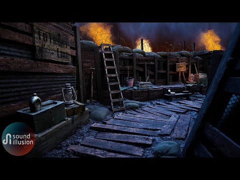 WW1 Battle Ambience - Distant Artillery | Sleep In The Trenches
