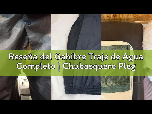 Vídeo relacionado con Gahibre Traje de Agua Completo | Chubasquero Plegable y Ligero | Traje Impermeable de Trabajo | Impermeable Pantalón y Chaqueta | Color Verde, Talla L