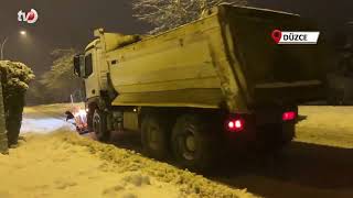 Düzce’de Kar Nedeniyle 37 Köy Yolu Ulaşıma Kapandı