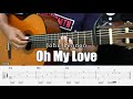 Oh My Love - John Lennon - Fingerstyle Guitar Tutorial + TAB & Lyrics