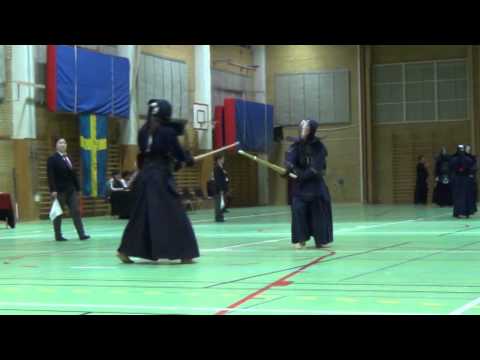 Kendo SM 2014 - Lag, Pool B - Uddevalla (röd) mot Enighet (vit)