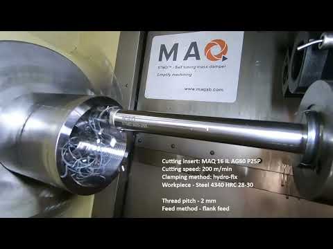 Making threads at 8xD setup with MAQ STMD damped tools