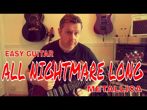 Easy Guitar - All Nightmare Long - Metallica Guitar Lesson (Guitar Tab)
