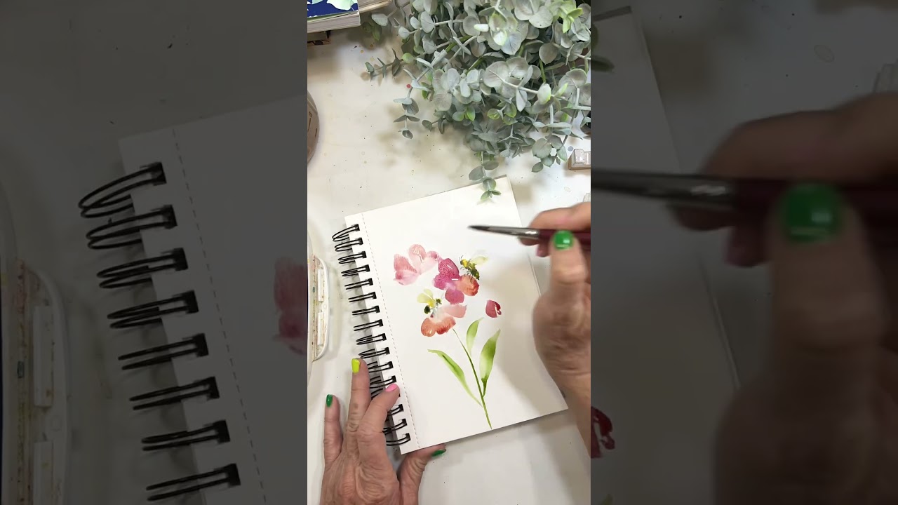 Watercolor Adorable #princetonbrushes #winsornewton little bees, Full tutorial on my channel 🐝