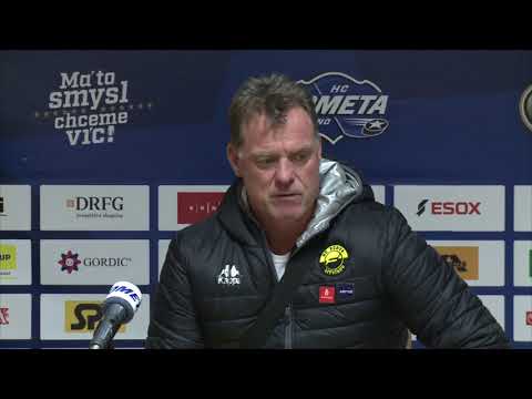 Trenéři Kamil Pokorný a Radim Rulík po utkání Kometa - Litvínov 6:2 (26. 11. 2017)