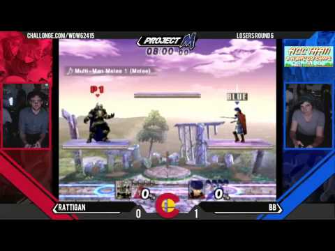WDW - Rattigan (Ganondorf) Vs. BB (Ike) LR6 - Project M 3.6 Beta