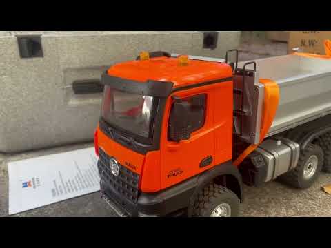 Unboxing Dump Truck RC Model Huina 1598 - Metal Upgrade