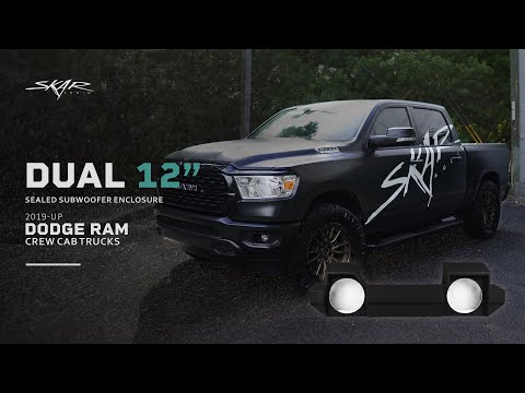 Skar Audio Dual 12\" Sealed Subwoofer Enclosure for 2019-UP Dodge Ram (5th Gen) Crew Cab Trucks