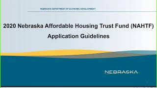 2020 NAHTF Full Application Workshop