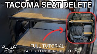 Tacoma DIY Rear Seat Delete | Aluminum + Bamboo Overland Setup (PART 2)