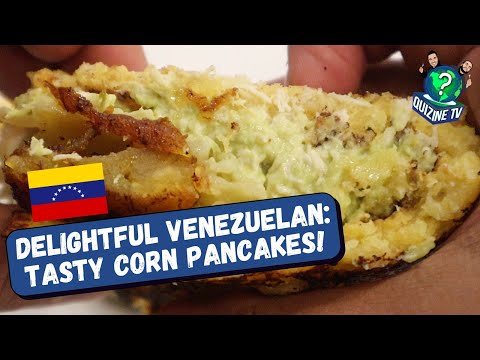 QUIZINE TV: DELICIOUS VENEZUELAN (TRYING CORN PANCAKE FOR FIRST TIME!)