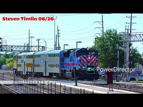 4K/HDR 2026 Railroad Daze Franklin Park IL Metra 916 SD70MACH Metra C&NW 90 F59PHI arrive. 6/13/26