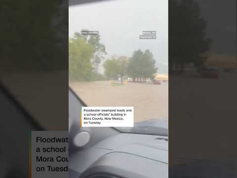 Flash flooding submerges roads in New Mexico