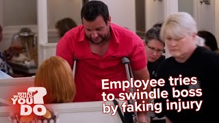 Employee tries to swindle boss for more compensation by faking injury