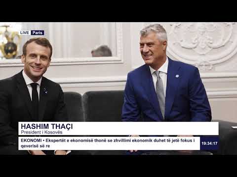 Hashim Thaçi - president i Kosovës Live nga Parisi