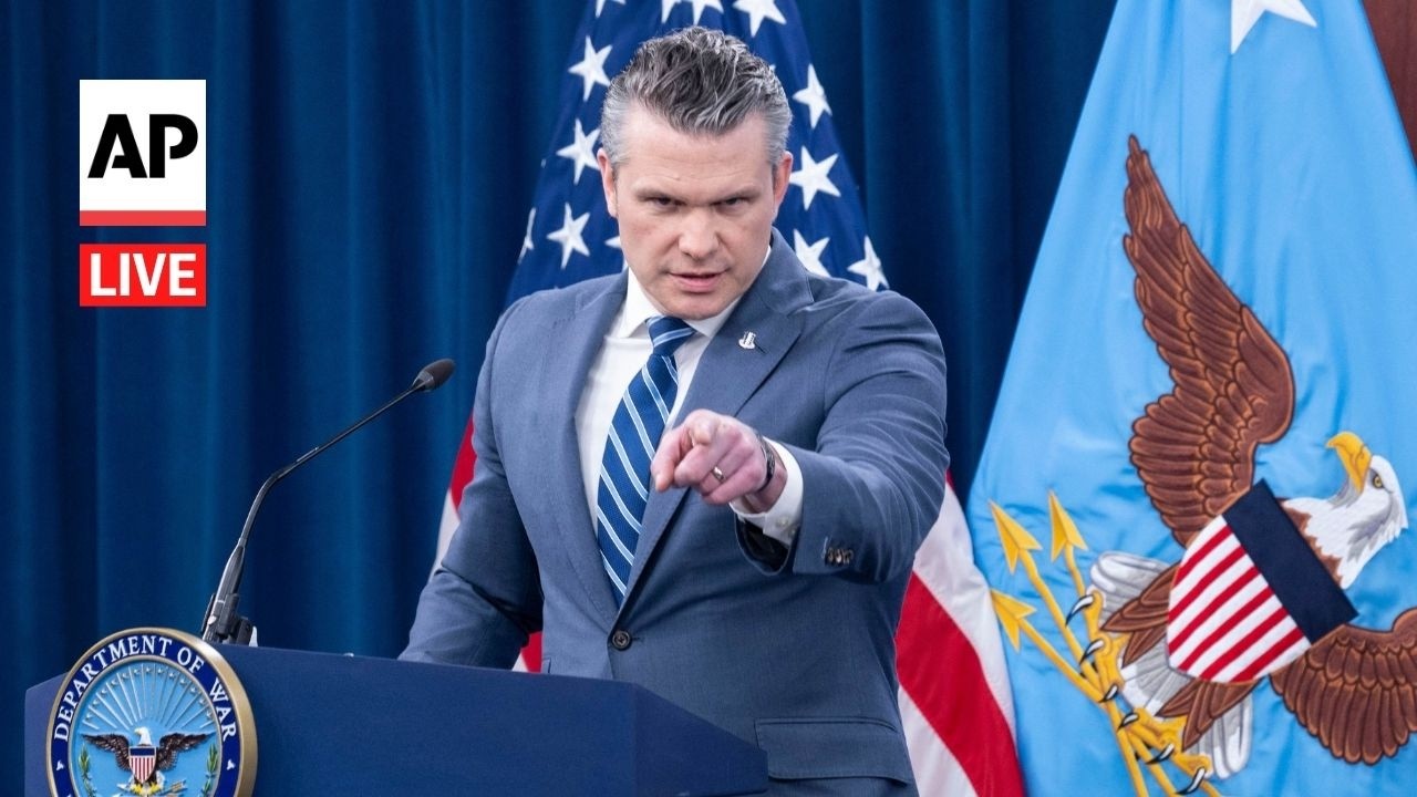 Video | LIVE: Pete Hegseth holds Pentagon briefing on the Iran war