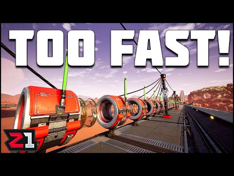 We Broke the GAME by Going TOO FAST! Hyper tube Rail Gun! Satisfactory Update 3 Ep 19 | Z1 Gaming