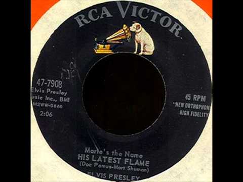 Elvis Presley - Marie's The Name Of His Latest Flame, Mono 1961 RCA Victor 45 record.