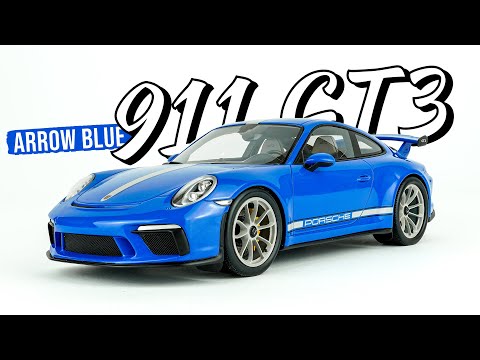 Porsche 911 (991.2) GT3 review // The rarest 1/18 scale Spark model car version comes in arrow blue!