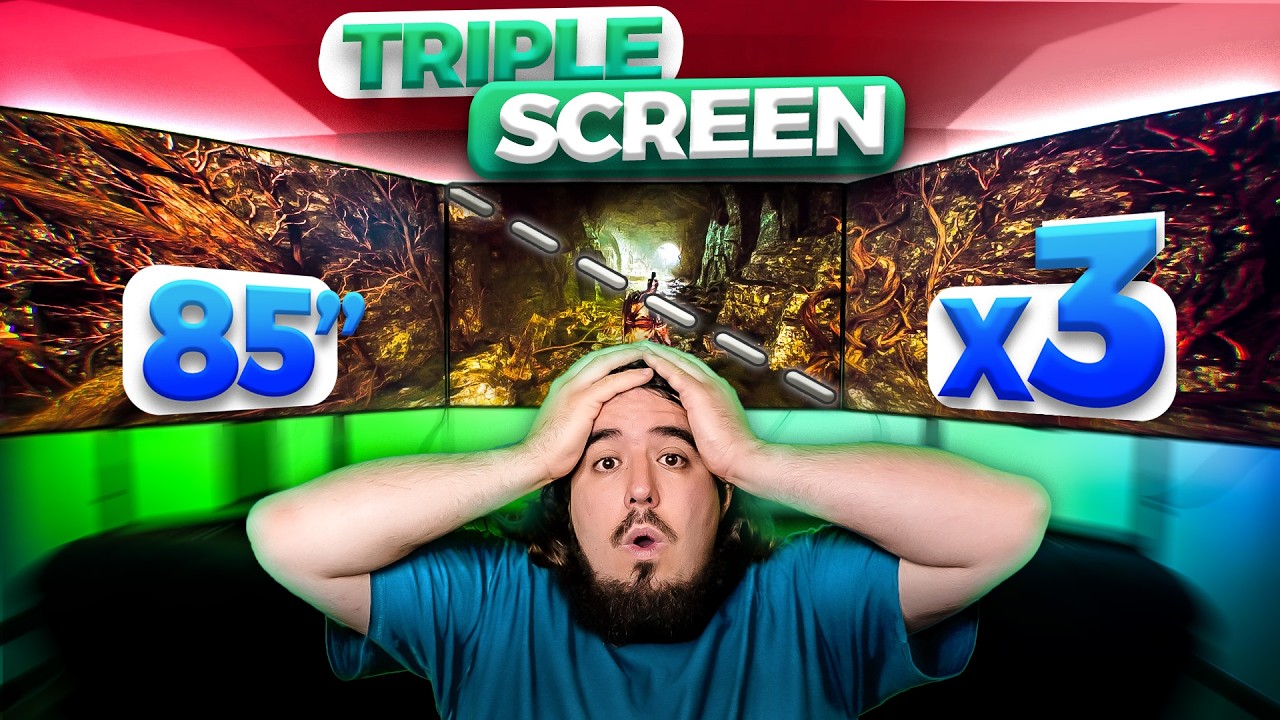 PERSONNE N'A JAMAIS FAIT ÇA : MON TRIPLE ECRAN DE 85" !!!