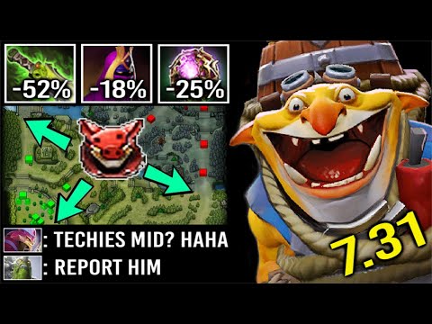 They Laugh When He Pick Techies Mid But.. He Show Them Power of 7.31 Rework by Topson Dota 2