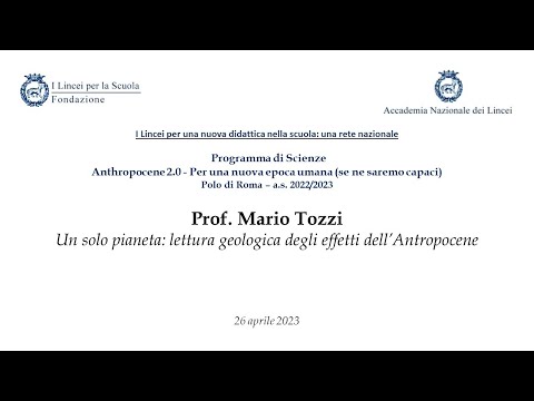Mario Tozzi - Corso di Scienze - Polo di Roma 22/23 - Conferenza 26-04-2023