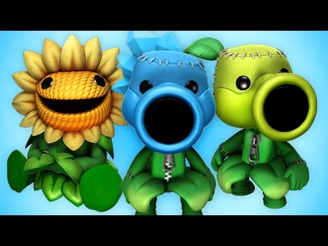 LittleBigPlanet 3 - Plants Vs Zombies Morden Day - Classic PvZ Peashooter Snow Pea Vs Zombies