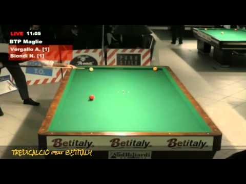 BIONDI vs VERGALLO - 3^PROVA BILIARDO BTP 2016 MAGLIE