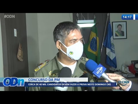 Cerca de 40 mil candidatos devem fazer a prova do Concurso da PM neste Domingo (30) 26 01 2022